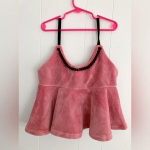 Pleuche Velvet Cami Top for girls